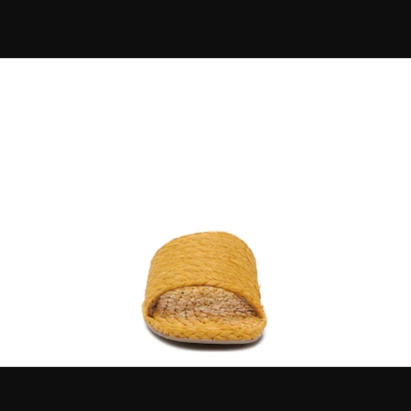 Yellow Espadrille Slide Sandals - Picture 4 of 7